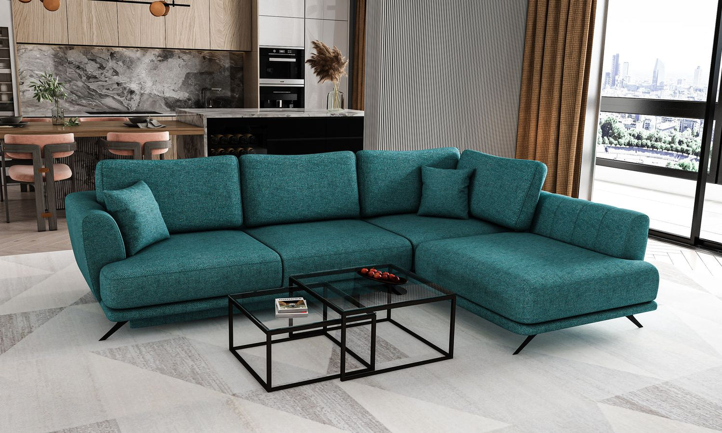 Corner Sleeper Sofa Larde 74 | size: Width: 276cm, Height: 90cm, Depth: 191cm | color: Borneo | image: 1 | variant: 1014889