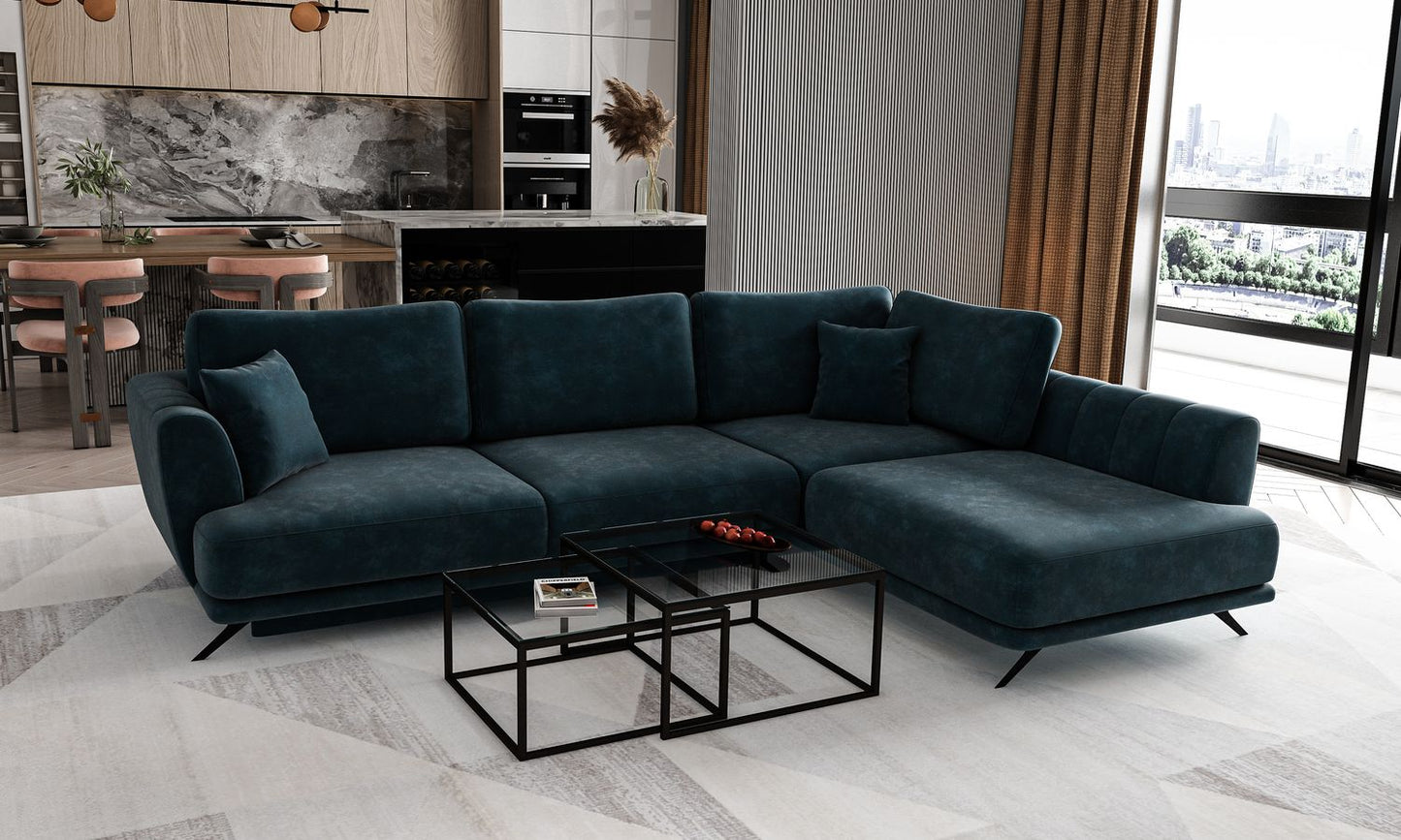 Corner Sleeper Sofa Larde 77 | size: Width: 276cm, Height: 90cm, Depth: 191cm | color: Nube | image: 1 | variant: 1014892