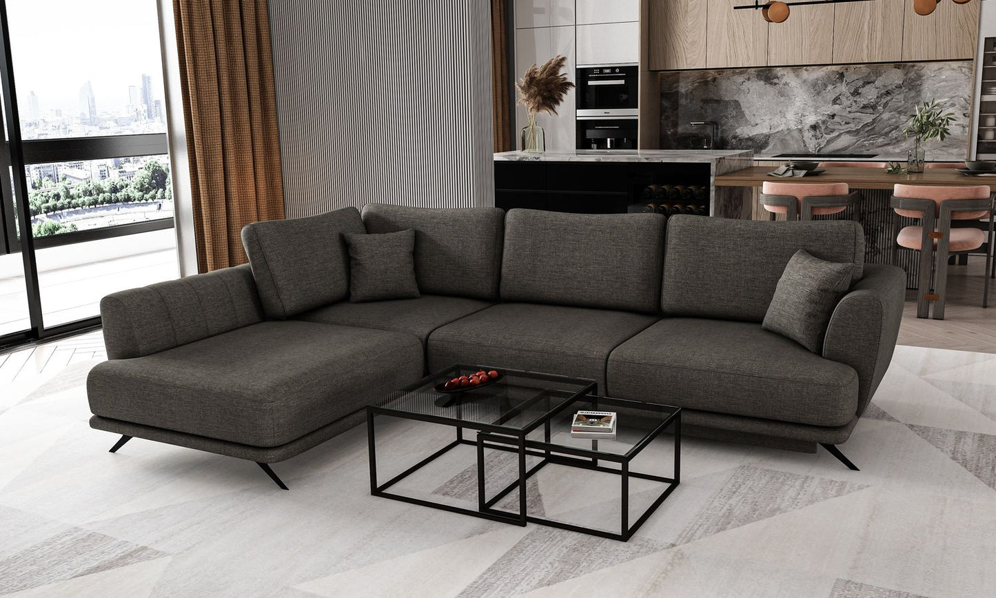 Corner Sleeper Sofa Larde 8 | size: Width: 276cm, Height: 90cm, Depth: 191cm | color: Flores | image: 1 | variant: 1014823