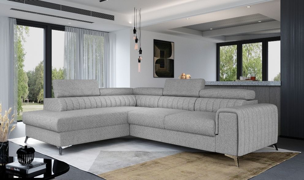 Corner Sleeper Sofa Laurence | size: Width: 275cm, Height: 98cm, Depth: 205cm | color: Gray | image: 0 | variant: 1001424