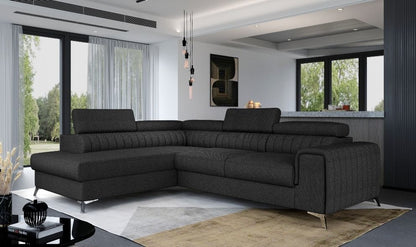 Corner Sleeper Sofa Laurence | size: Width: 275cm, Height: 98cm, Depth: 205cm | color: Gray | image: 0 | variant: 1001425