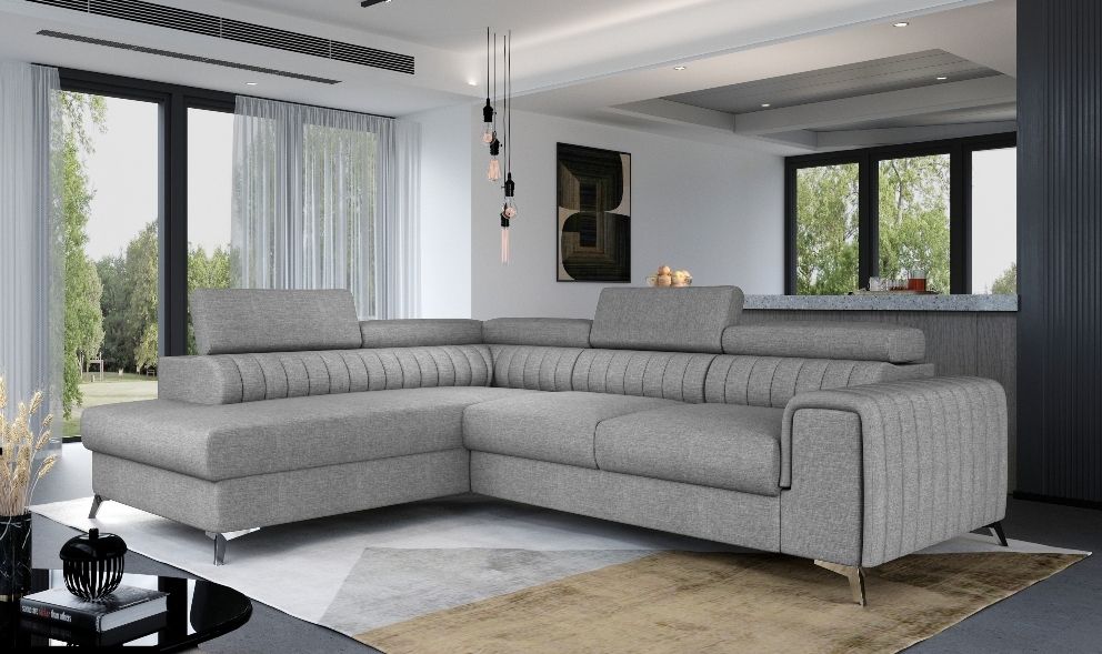 Corner Sleeper Sofa Laurence | size: Width: 275cm, Height: 98cm, Depth: 205cm | color: Gray | image: 0 | variant: 1001434