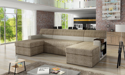 Corner Sleeper Sofa Leicester 19 | size: Width: 314cm, Height: 86cm, Depth: 57cm | color: Berlin/Soft | image: 1 | variant: 1017028