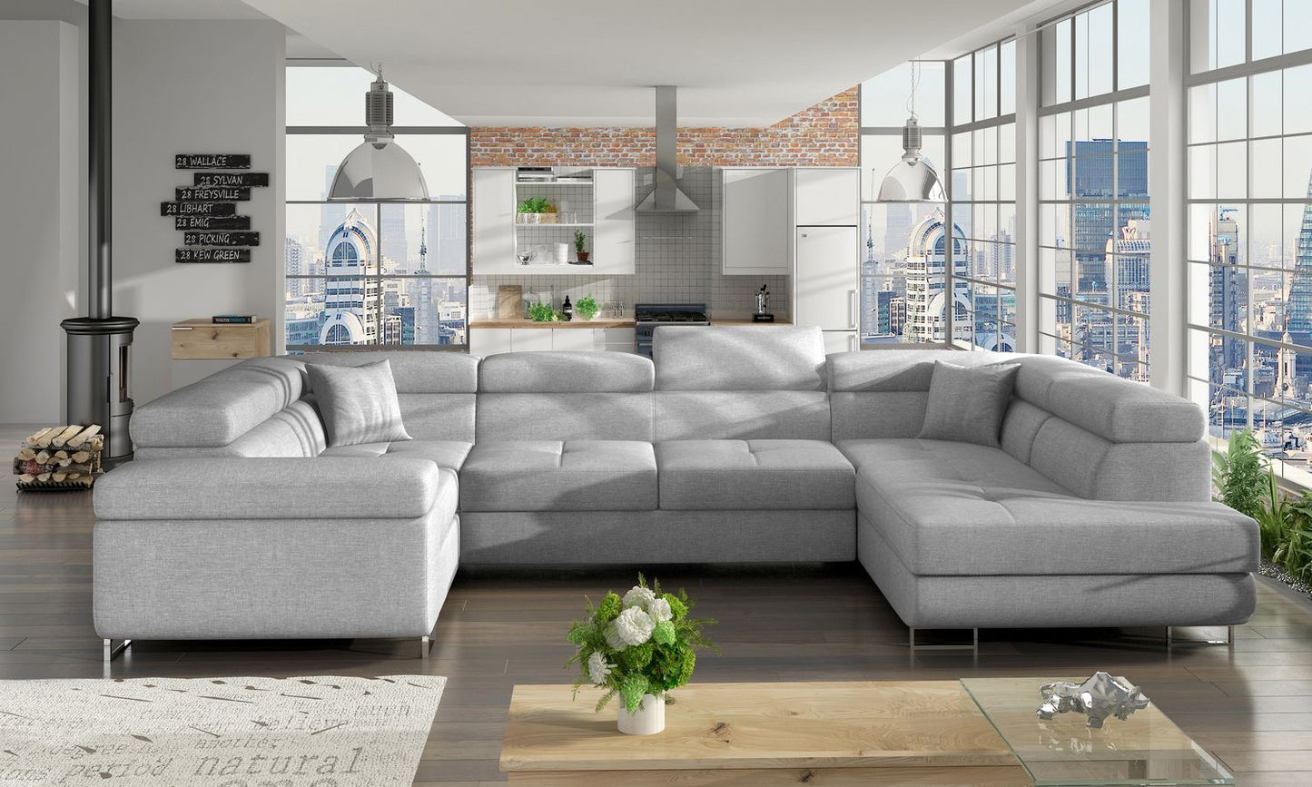 Corner Sleeper Sofa Letto 50 | size: Width: 202cm, Height: 90cm, Depth: 58cm | color: Sawana | image: 1 | variant: 1015810