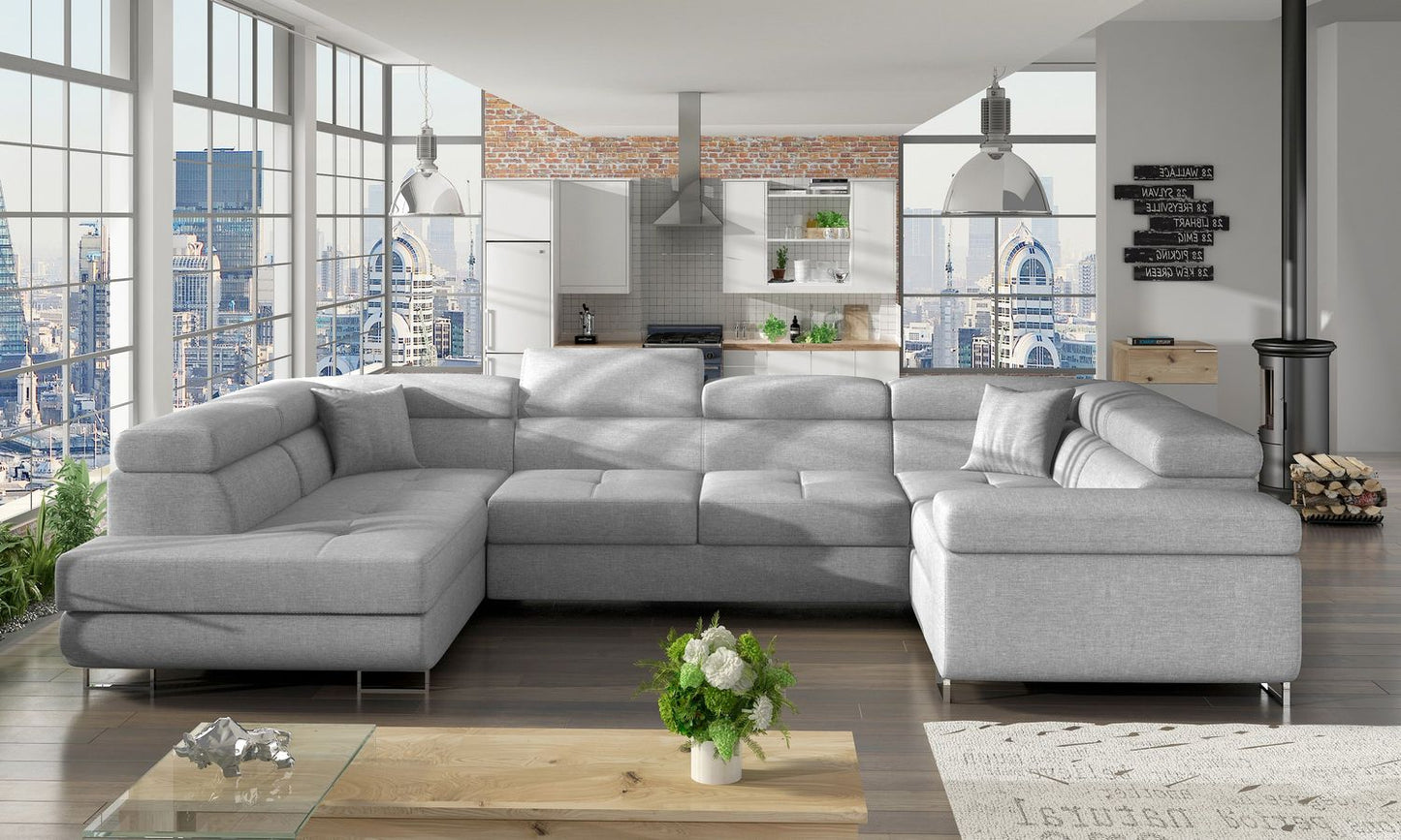 Corner Sleeper Sofa Letto 54 | size: Width: 340cm, Height: 90cm, Depth: 58cm | color: Sawana | image: 1 | variant: 1015814