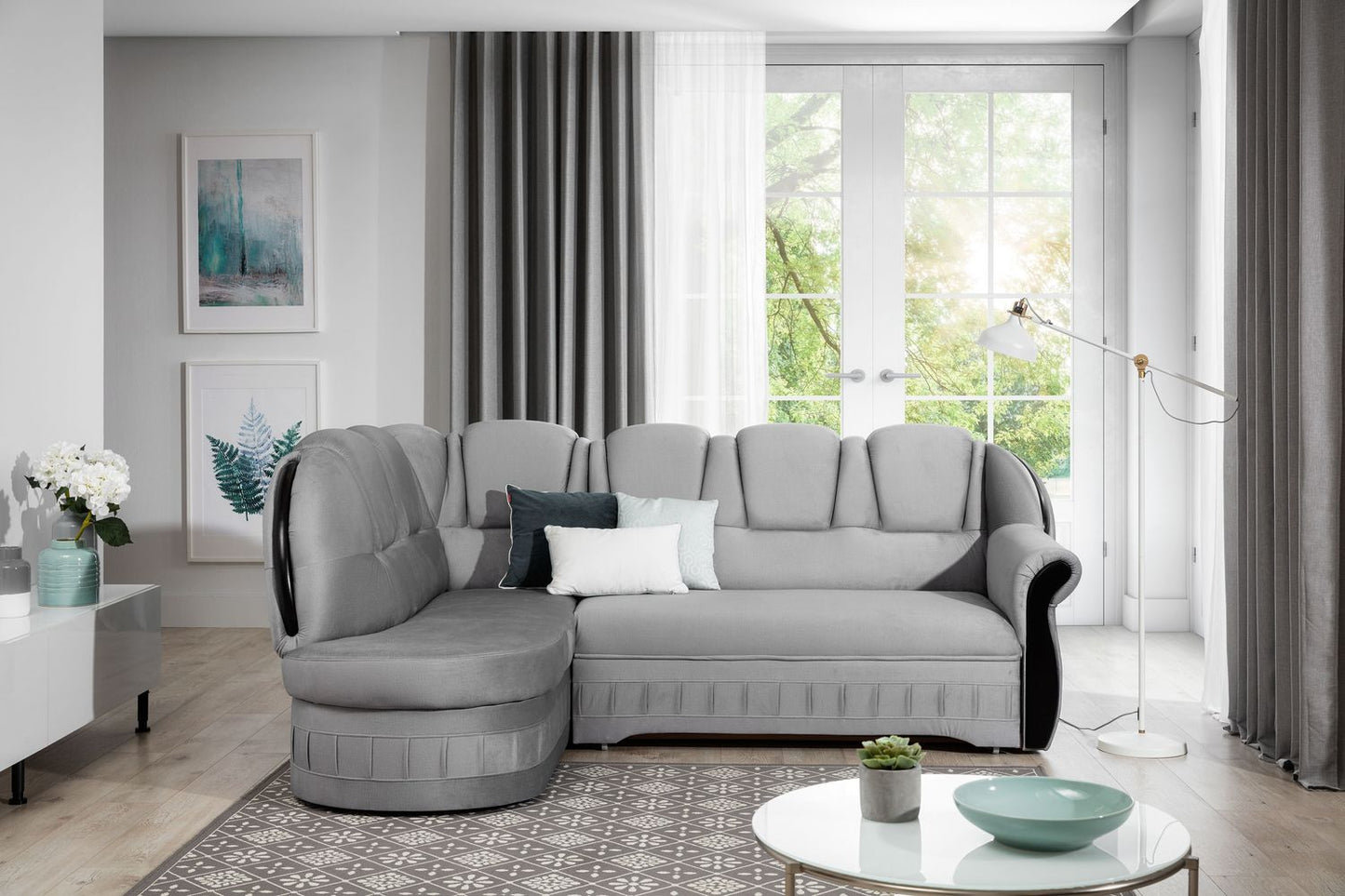 Corner Sleeper Sofa Lord 4 | size: Width: 243cm, Height: 105cm, Depth: 180cm | color: Monolith | image: 1 | variant: 1015736