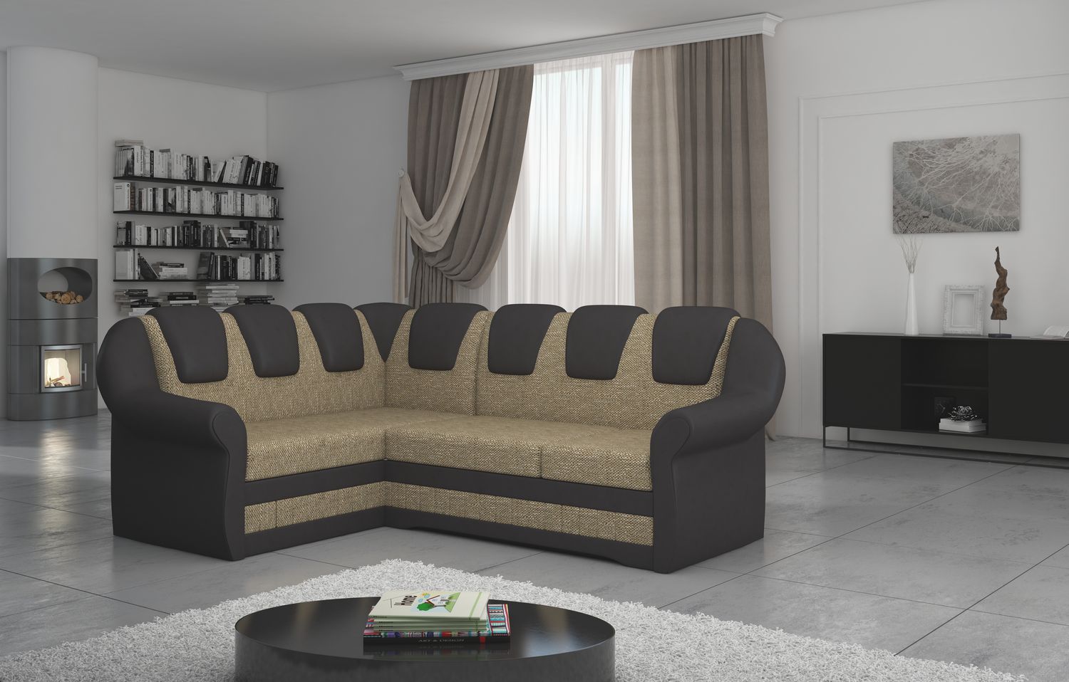 Corner Sleeper Sofa Lord II 10 | size: Width: 243cm, Height: 105cm, Depth: 55cm | color: Berlin/Soft | image: 1 | variant: 1015828