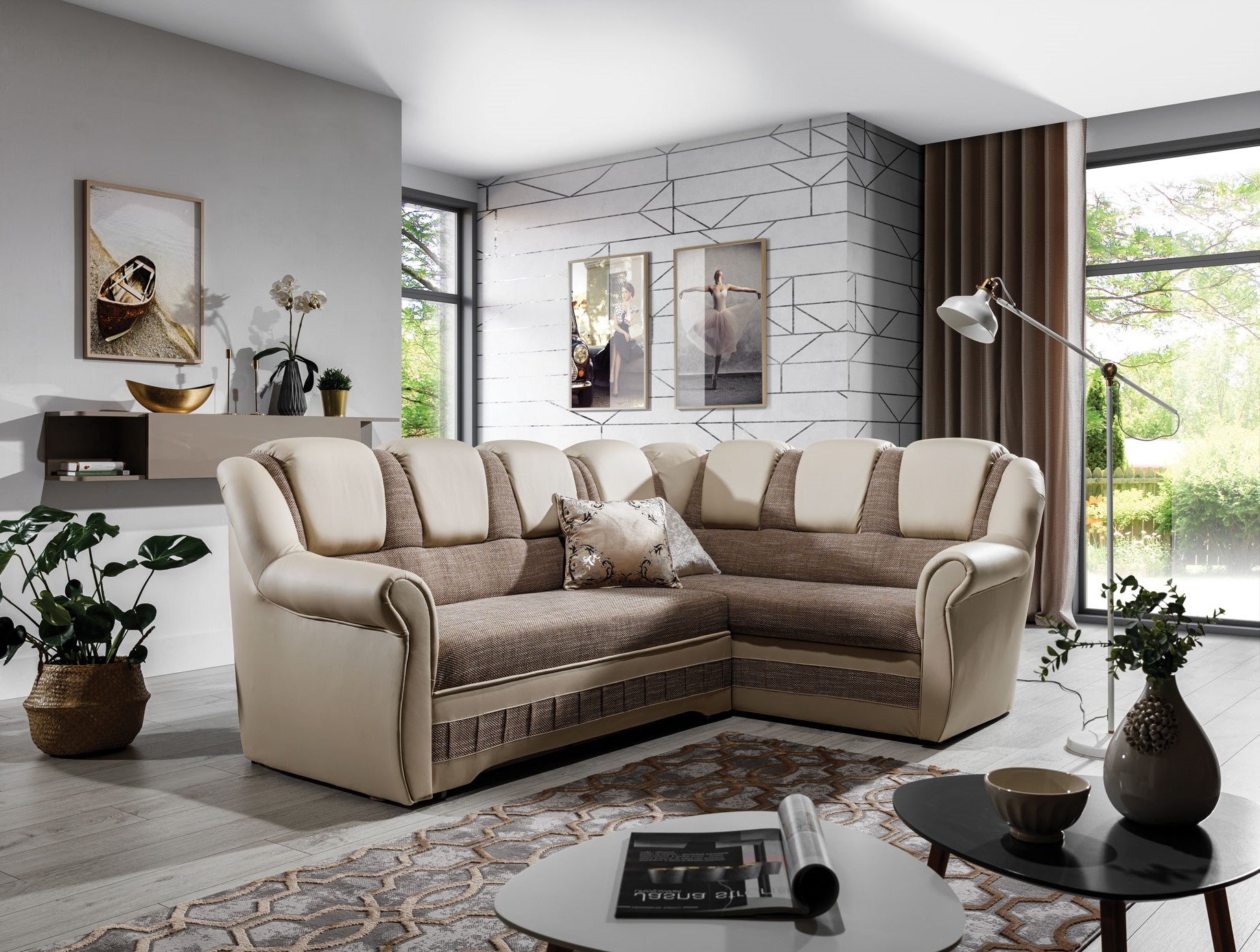 Corner Sleeper Sofa Lord II 23 | size: Width: 243cm, Height: 105cm, Depth: 55cm | color: Berlin/Soft | image: 1 | variant: 1015841