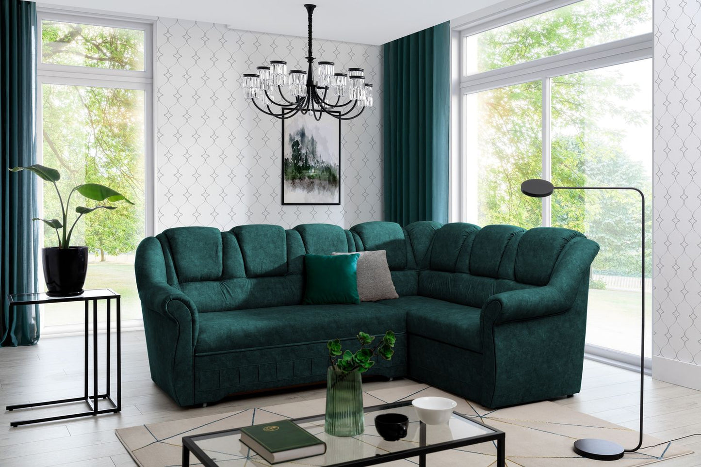 Corner Sleeper Sofa Lord II 40 | size: Width: 243cm, Height: 105cm, Depth: 190cm | color: Dora | image: 1 | variant: 1015858