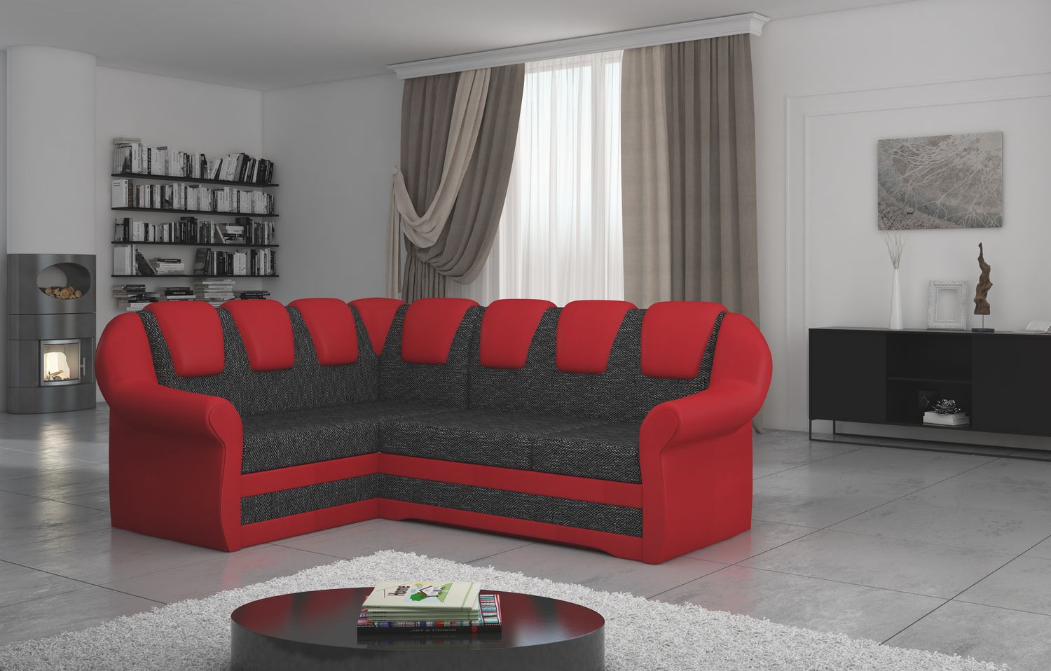 Corner Sleeper Sofa Lord II 7 | size: Width: 243cm, Height: 105cm, Depth: 55cm | color: Berlin/Soft | image: 1 | variant: 1015825