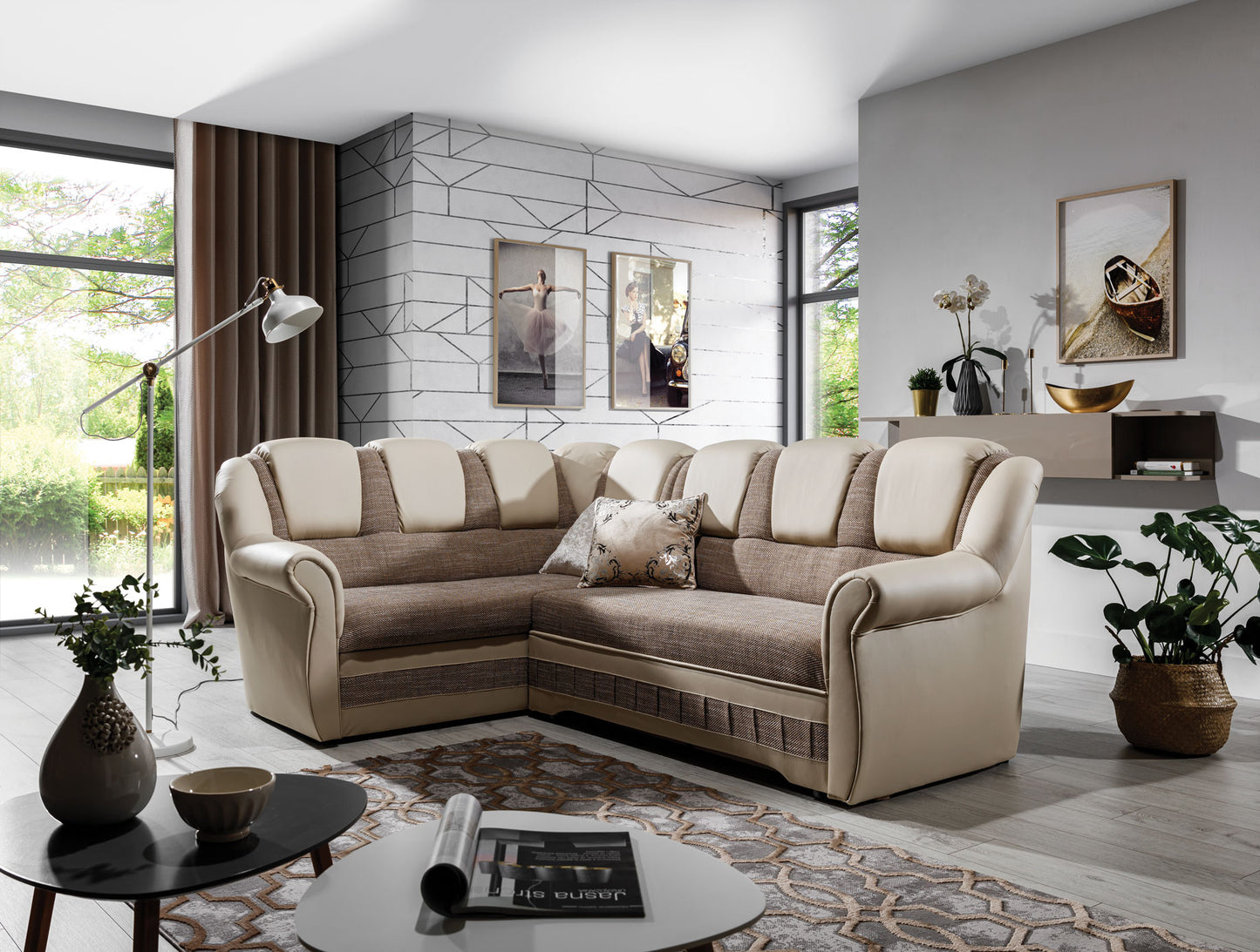 Corner Sleeper Sofa Lord II 9 | size: Width: 243cm, Height: 105cm, Depth: 55cm | color: Berlin/Soft | image: 1 | variant: 1015827