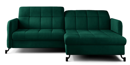 Corner Sleeper Sofa Lorelle 2 | size: Width: 225cm, Height: 105cm, Depth: 160cm | color: Green | image: 0 | variant: 1015979