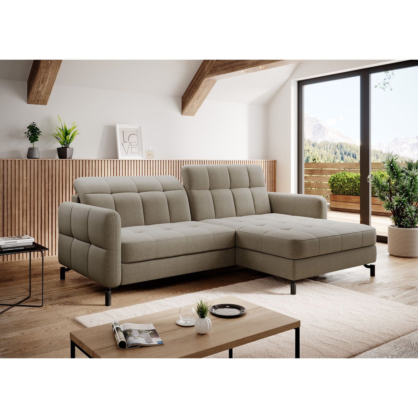 Corner Sleeper Sofa Lorelle 30 | size: Width: 225cm, Height: 105cm, Depth: 160cm | color: Inari | image: 1 | variant: 1016007