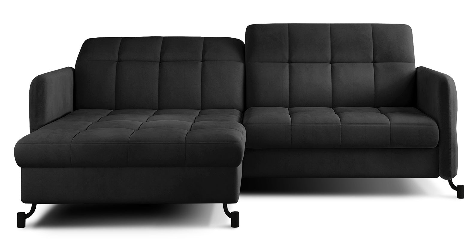 Corner Sleeper Sofa Lorelle 49 | size: Width: 225cm, Height: 105cm, Depth: 160cm | color: Monolith | image: 0 | variant: 1016026