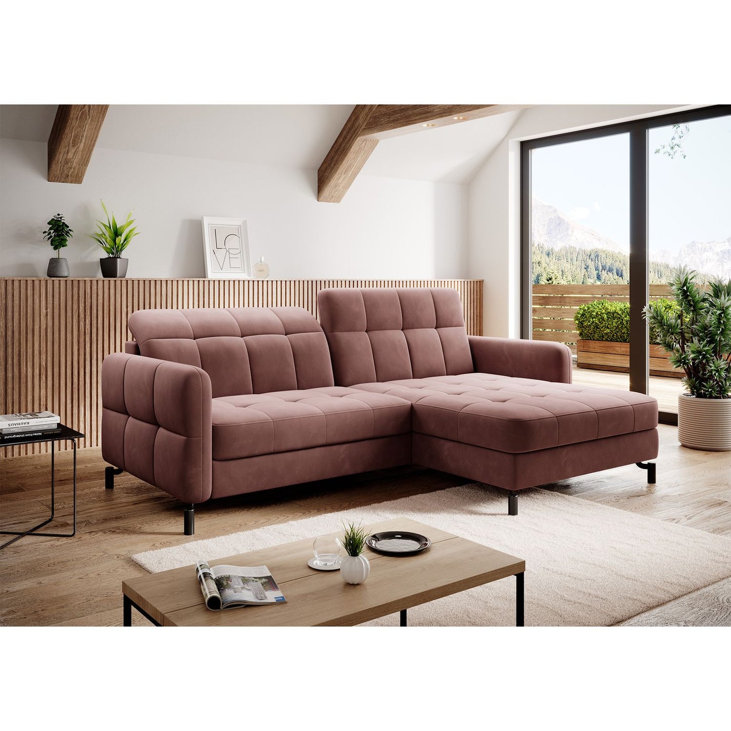 Corner Sleeper Sofa Lorelle 79 | size: Width: 225cm, Height: 105cm, Depth: 160cm | color: Kronos | image: 1 | variant: 1016056