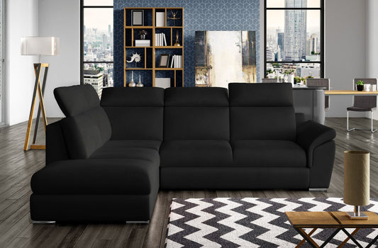 Corner Sleeper Sofa Loreto 76 | size: Width: 260cm, Height: 102cm, Depth: 60cm | color: Mat/Velvet | image: 1 | variant: 1015965