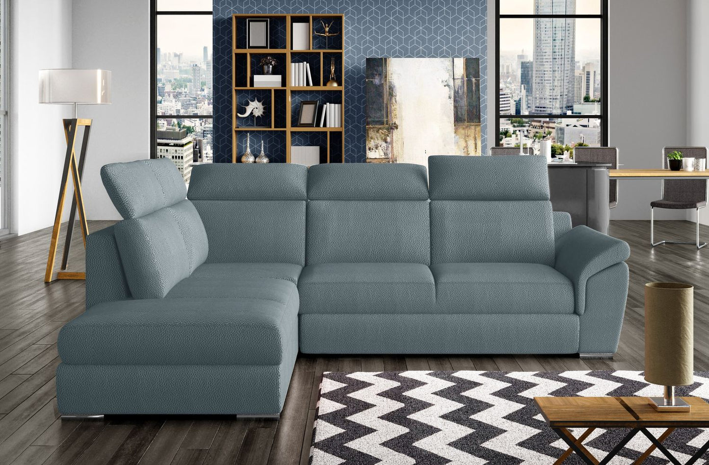 Corner Sleeper Sofa Loreto 78 | size: Width: 260cm, Height: 102cm, Depth: 60cm | color: Solar | image: 1 | variant: 1015967