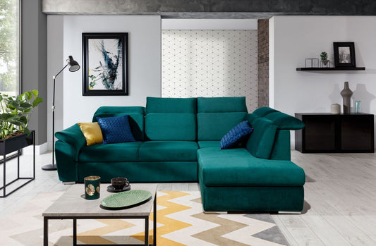 Corner Sleeper Sofa Loreto 84 | size: Width: 260cm, Height: 102cm, Depth: 60cm | color: Kronos | image: 1 | variant: 1015973