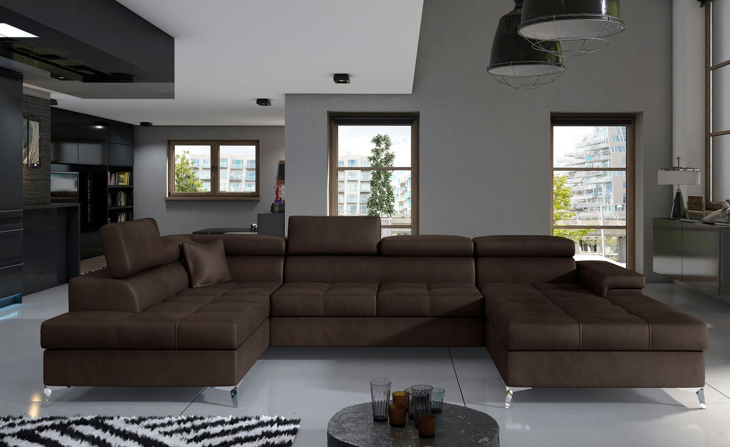 Corner Sleeper Sofa Ludlow 1 | size: Width: 345cm, Height: 90cm, Depth: 60cm | color: Monolith | image: 1 | variant: 1016385