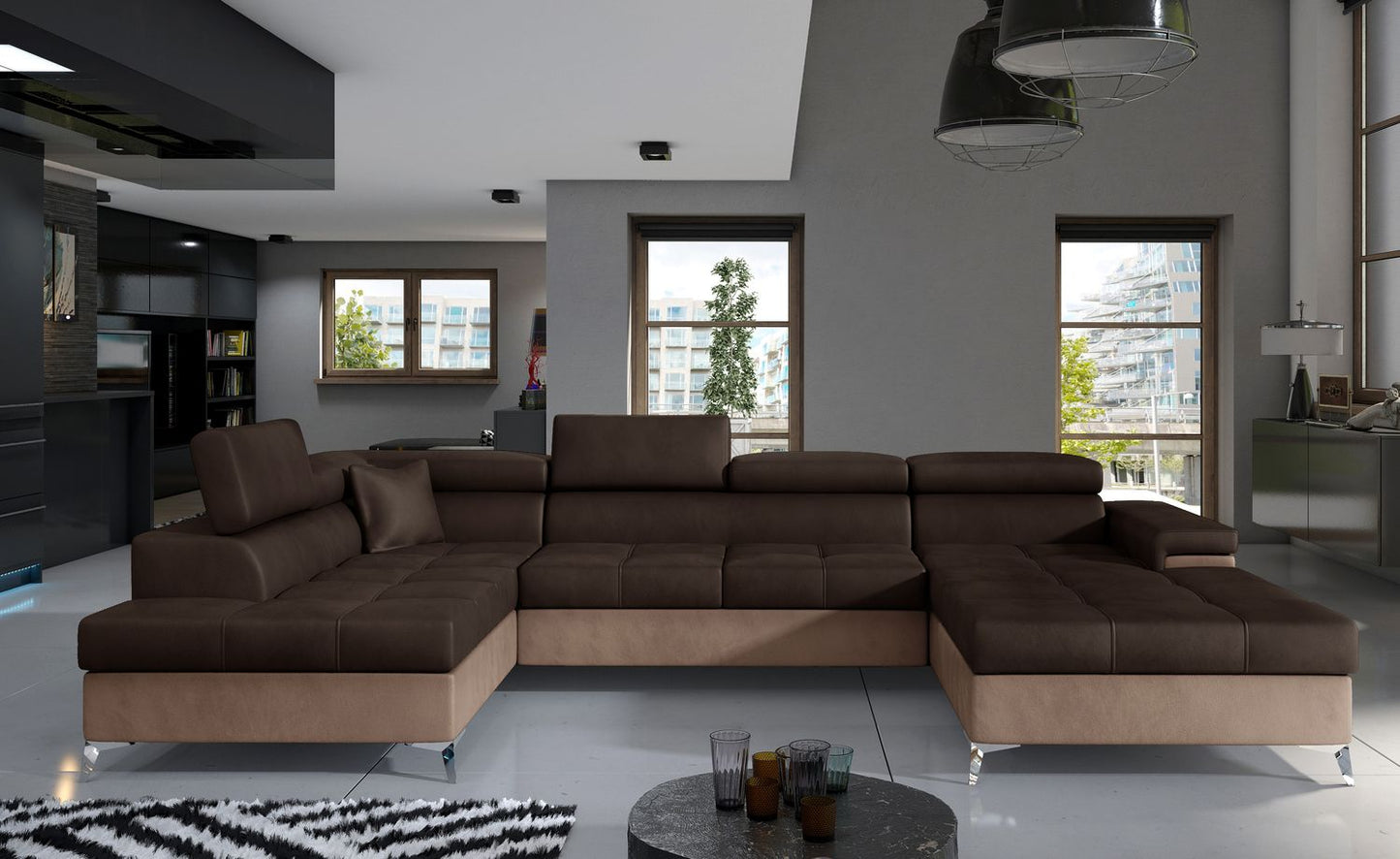 Corner Sleeper Sofa Ludlow | size: Width: 345cm, Height: 90cm, Depth: 60cm | color: Monolith | image: 1 | variant: 1016384