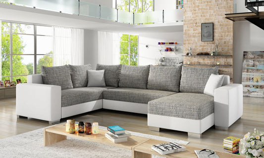 Corner Sleeper Sofa Marco | size: Width: 312cm, Height: 92cm, Depth: 53cm | color: Berlin/Soft | image: 1 | variant: 1001687