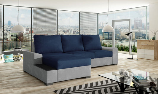 Corner Sleeper Sofa Market Harborough 30 | size: Width: 245cm, Height: 90cm, Depth: 165cm | color: Kronos/Paros | image: 1 | variant: 1017163