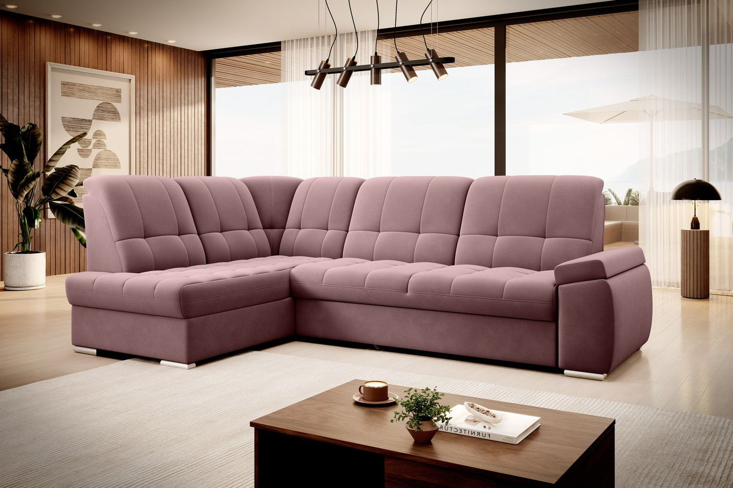 Corner Sleeper Sofa Market Rasen 25 | size: Width: 272cm, Height: 95cm, Depth: 192cm | color: Velvetmat | image: 1 | variant: 1016159