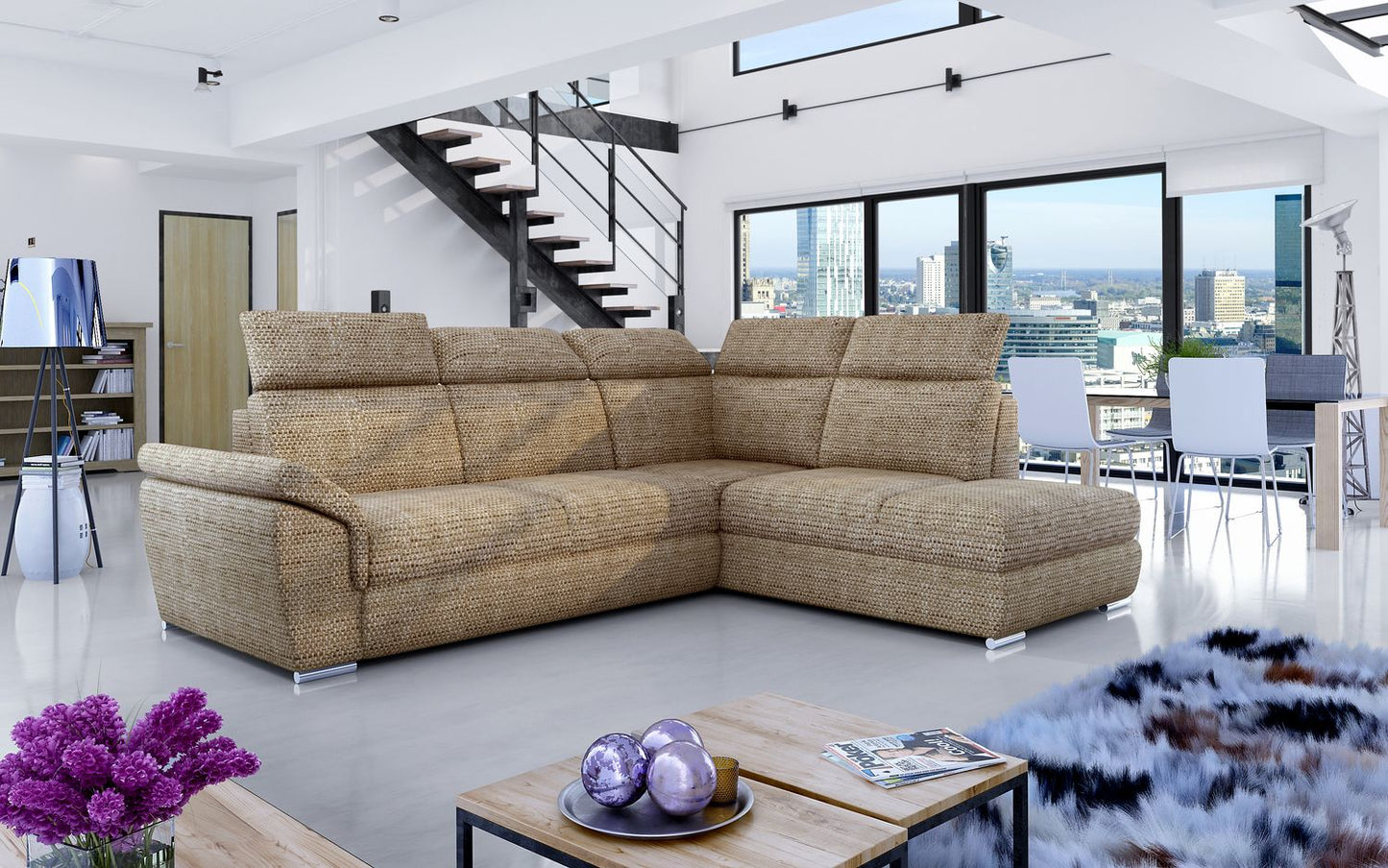 Corner Sleeper Sofa Melton Mowbray 1 | size: Width: 260cm, Height: 102cm, Depth: 60cm | color: Berlin | image: 1 | variant: 1016836