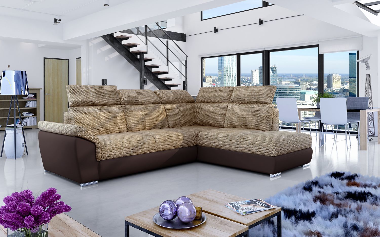 Corner Sleeper Sofa Melton Mowbray 15 | size: Width: 260cm, Height: 102cm, Depth: 60cm | color: Berlin/Soft | image: 1 | variant: 1016850