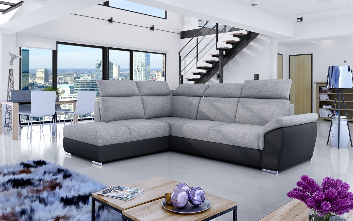 Corner Sleeper Sofa Melton Mowbray 54 | size: Width: 260cm, Height: 102cm, Depth: 60cm | color: Sawana/Soft | image: 1 | variant: 1016889