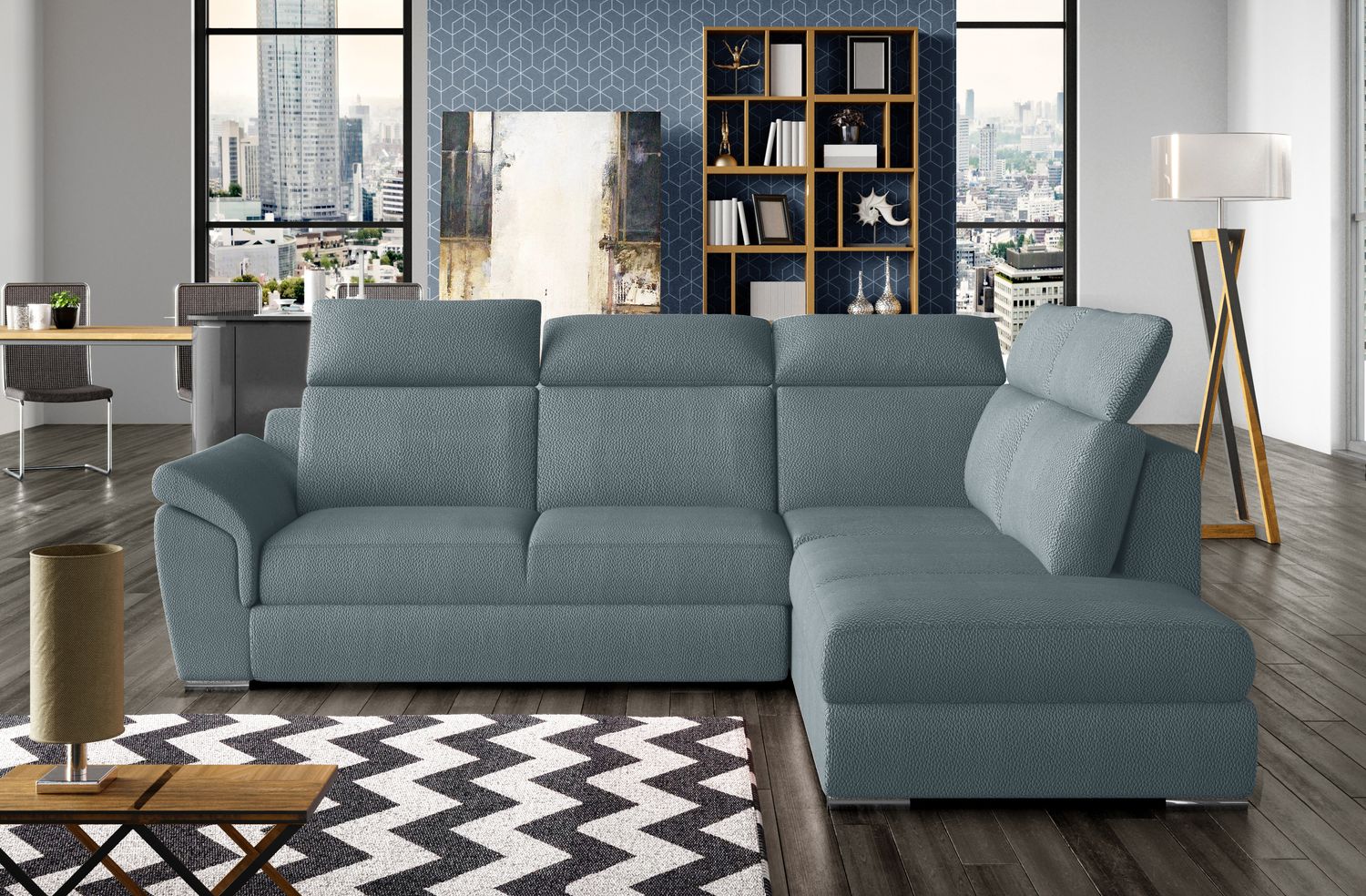 Corner Sleeper Sofa Melton Mowbray 67 | size: Width: 260cm, Height: 102cm, Depth: 60cm | color: Solar | image: 1 | variant: 1016902