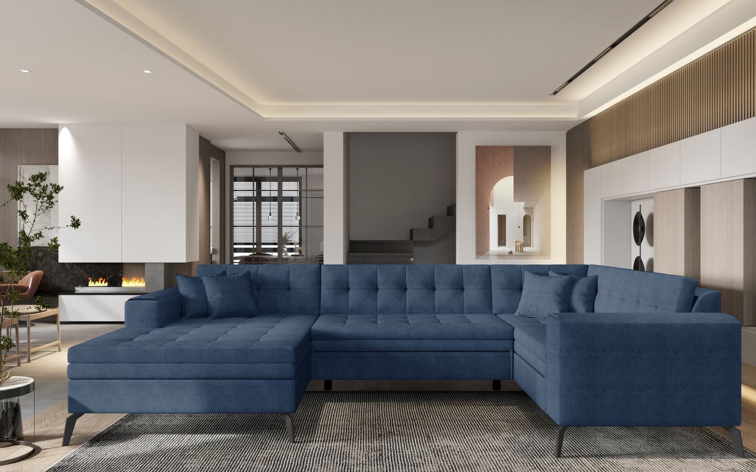 Corner Sleeper Sofa Montez 13 | size: Width: 340cm, Height: 93cm, Depth: 180cm | color: Gojo | image: 1 | variant: 1014912