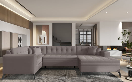 Corner Sleeper Sofa Montez 19 | size: Width: 340cm, Height: 93cm, Depth: 180cm | color: Savoi | image: 1 | variant: 1014918