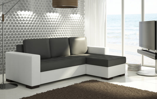 Corner Sleeper Sofa Newark 1 | size: Width: 237cm, Height: 90cm, Depth: 57cm | color: Soft | image: 1 | variant: 1016160