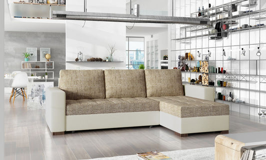 Corner Sleeper Sofa Newark 4 | size: Width: 237cm, Height: 90cm, Depth: 57cm | color: Berlin/Soft | image: 1 | variant: 1016163