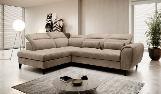 Corner Sleeper Sofa Noble 23 | size: Width: 255cm, Height: 100cm, Depth: 201cm | color: Nube | image: 1 | variant: 1015074