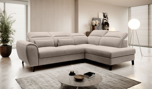 Corner Sleeper Sofa Noble 64 | size: Width: 255cm, Height: 100cm, Depth: 201cm | color: Sola | image: 1 | variant: 1015115