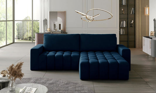 Corner Sleeper Sofa Norwich 21 | size: Width: 250cm, Height: 92cm, Depth: 175cm | color: Blue | image: 1 | variant: 1015160