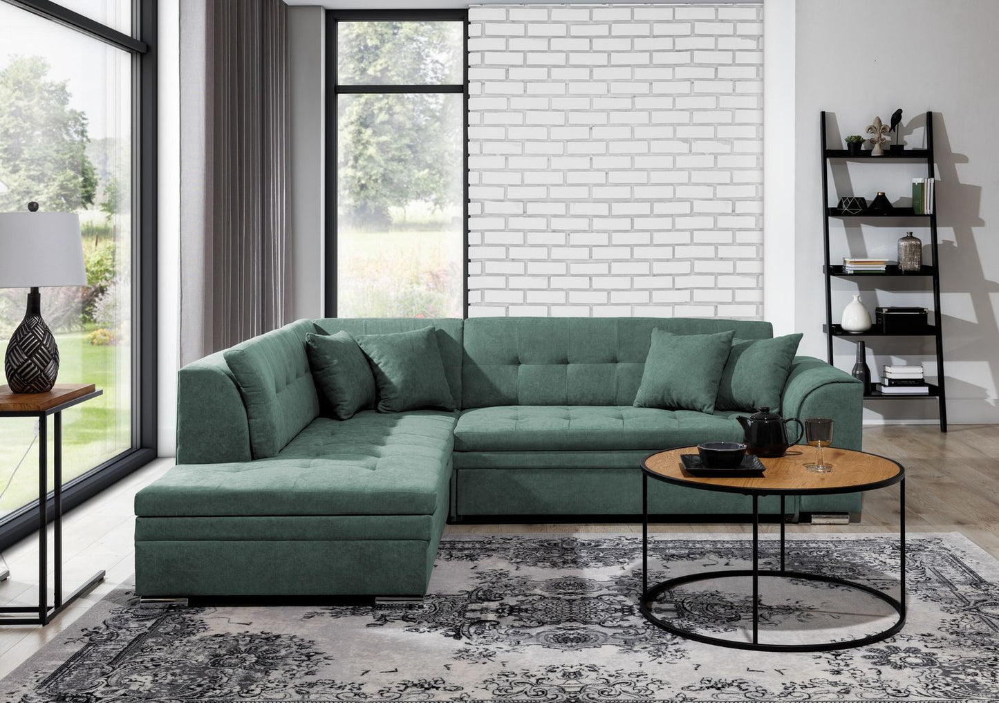 Corner Sleeper Sofa Pieretta 16 | size: Width: 260cm, Height: 80cm, Depth: 205cm | color: Poco | image: 1 | variant: 1016300