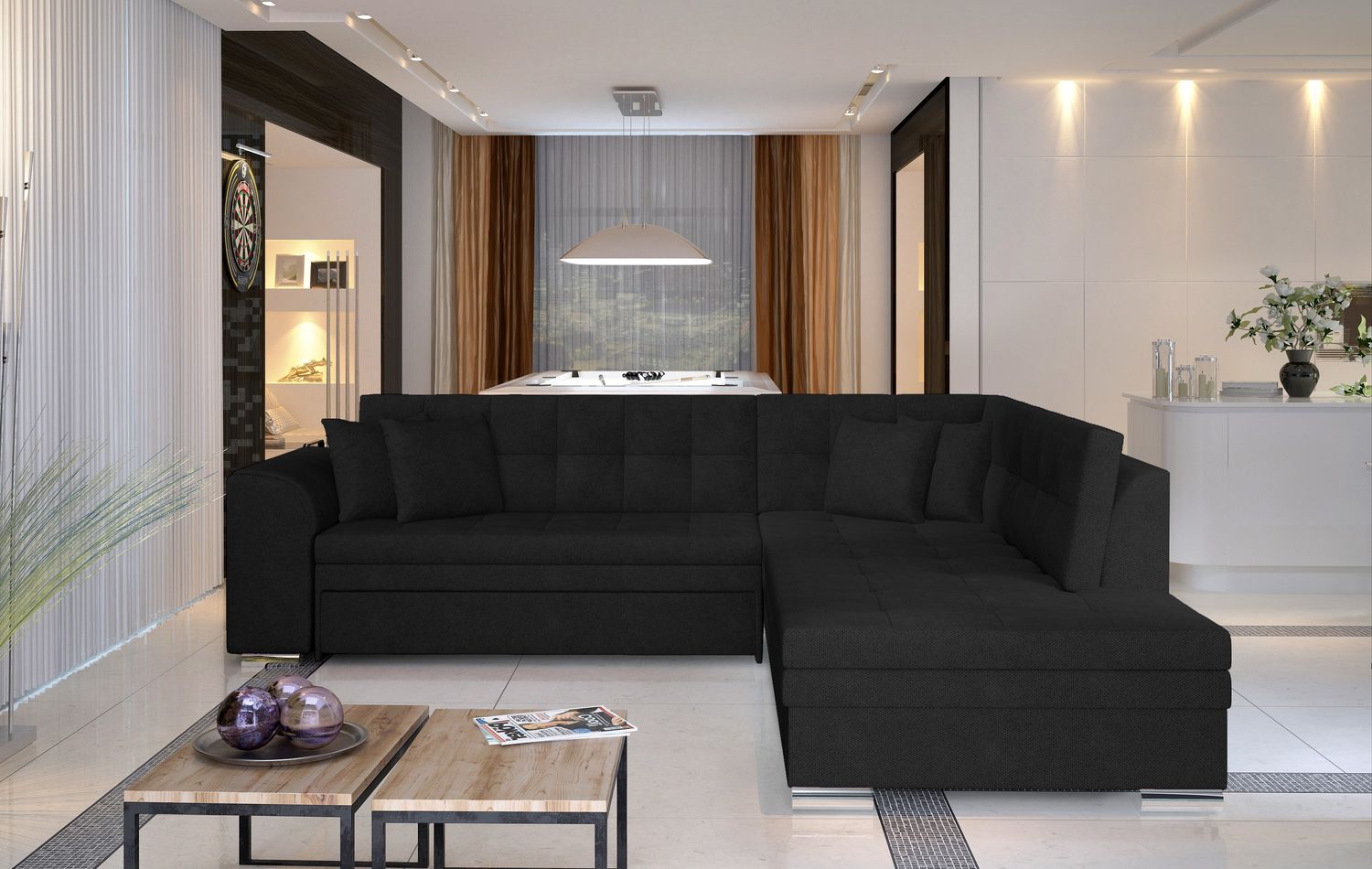 Corner Sleeper Sofa Pieretta 30 | size: Width: 260cm, Height: 78cm, Depth: 207cm | color: Kronos | image: 1 | variant: 1016314