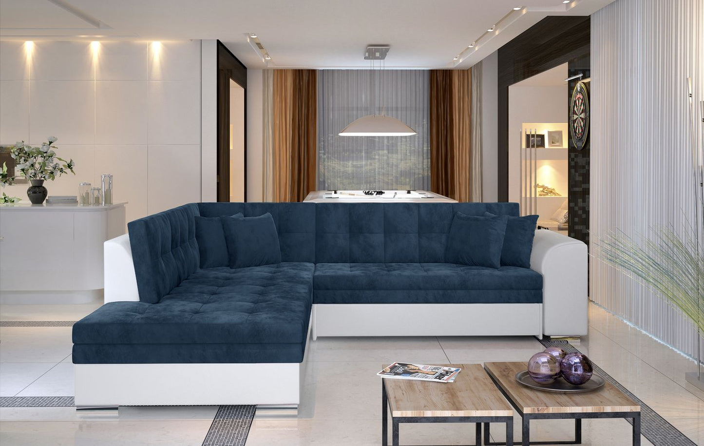 Corner Sleeper Sofa Pieretta 4 | size: Width: 260cm, Height: 80cm, Depth: 58cm | color: Kronos/Soft | image: 1 | variant: 1016288
