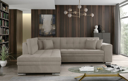Corner Sleeper Sofa Pieretta 58 | size: Width: 260cm, Height: 80cm, Depth: 58cm | color: Paros | image: 1 | variant: 1016342