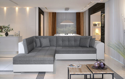 Corner Sleeper Sofa Pieretta | size: Width: 260cm, Height: 80cm, Depth: 58cm | color: Sawana/Soft | image: 1 | variant: 1016284