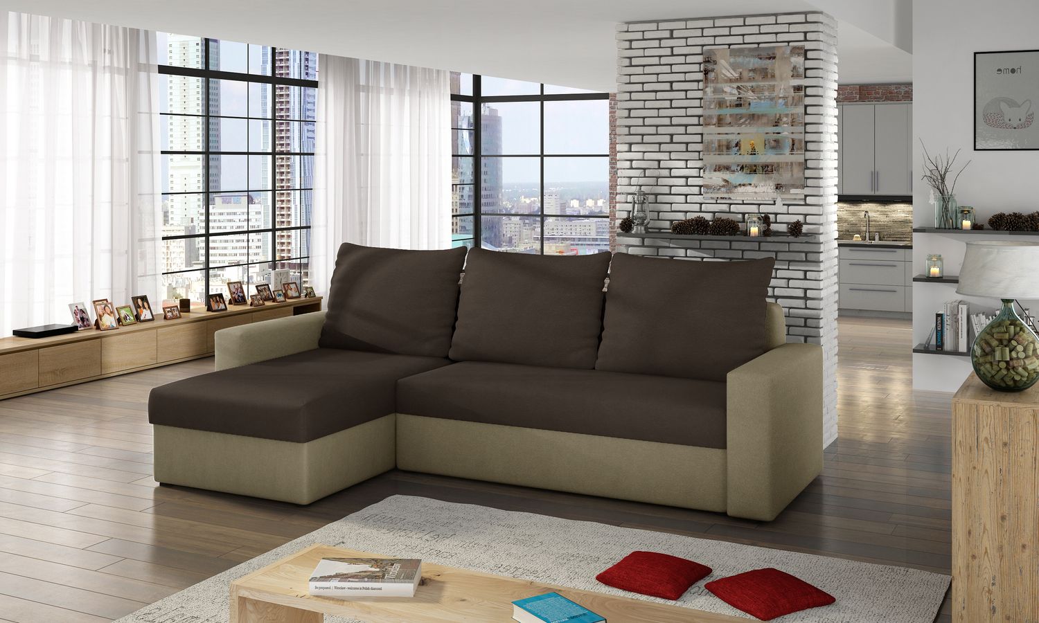 Corner Sleeper Sofa Pitlochry 15 | size: Width: 237cm, Height: 90cm, Depth: 57cm | color: Alova | image: 1 | variant: 1016826