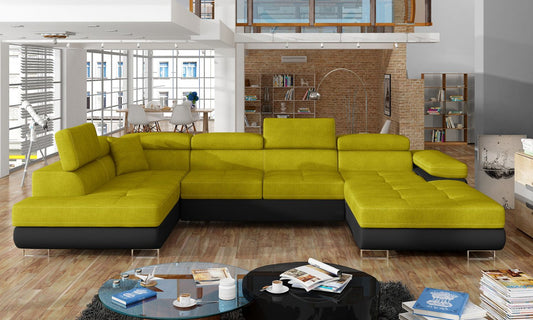 Corner Sleeper Sofa Rodrigo 30 | size: Width: 345cm, Height: 90cm, Depth: 58cm | color: Omega/Soft | image: 1 | variant: 1016398