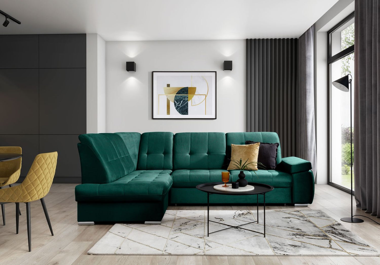Corner Sleeper Sofa Sado 29 | size: Width: 272cm, Height: 95cm, Depth: 192cm | color: Nube | image: 1 | variant: 1015217