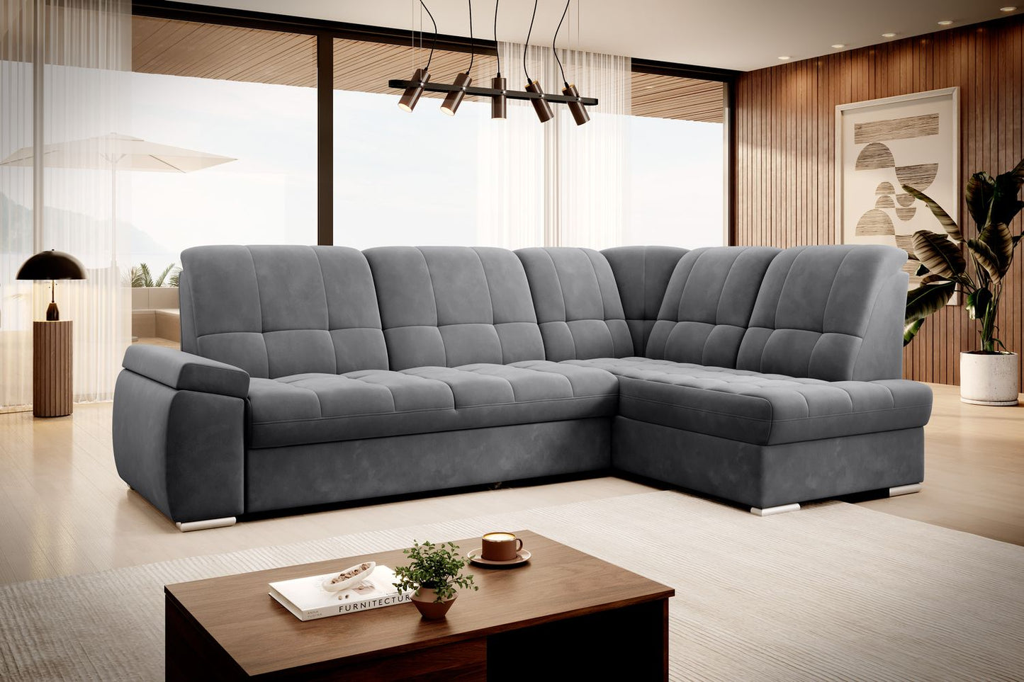 Corner Sleeper Sofa Sado 54 | size: Width: 272cm, Height: 95cm, Depth: 192cm | color: Sola | image: 1 | variant: 1015242