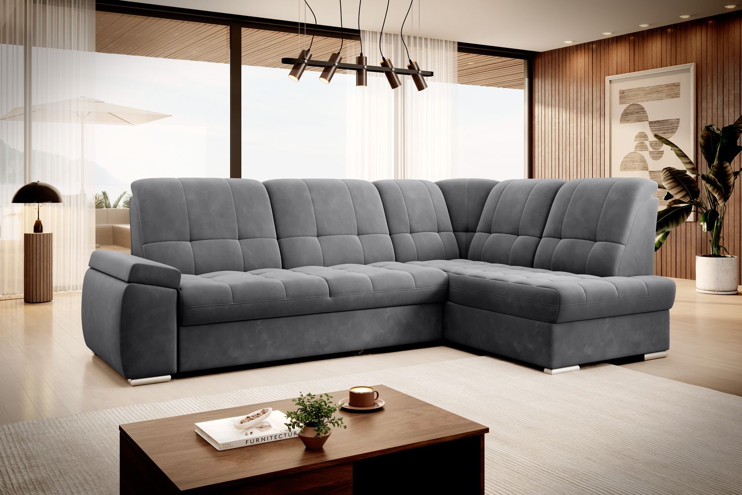 Corner Sleeper Sofa Sado 54 | size: Width: 272cm, Height: 95cm, Depth: 192cm | color: Sola | image: 1 | variant: 1015242