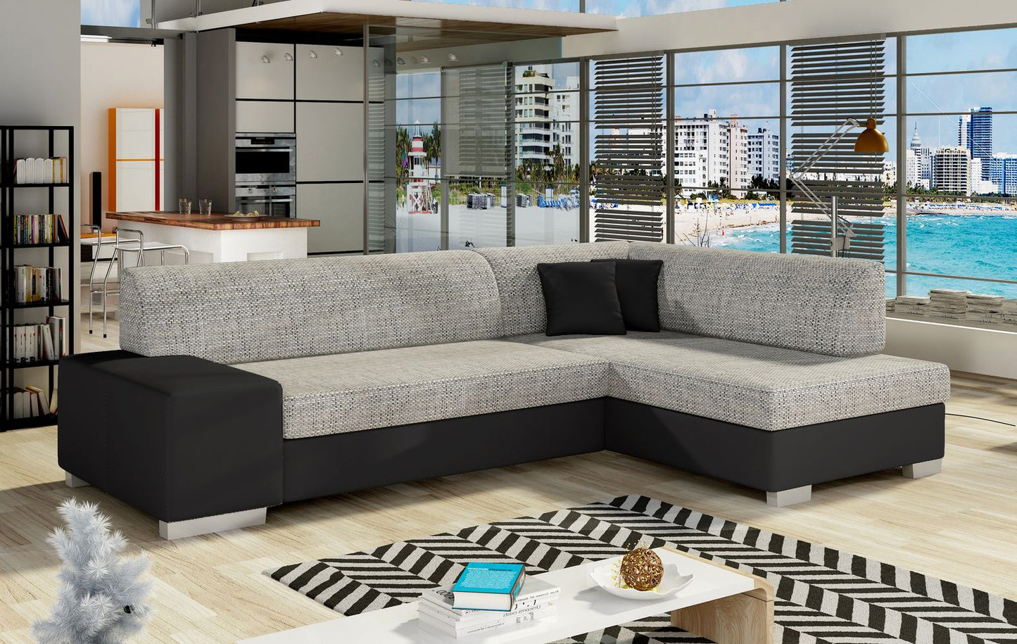 Corner Sleeper Sofa Salisbury 12 | size: Width: 268cm, Height: 73cm, Depth: 167cm | color: Berlin/Soft | image: 1 | variant: 1016615