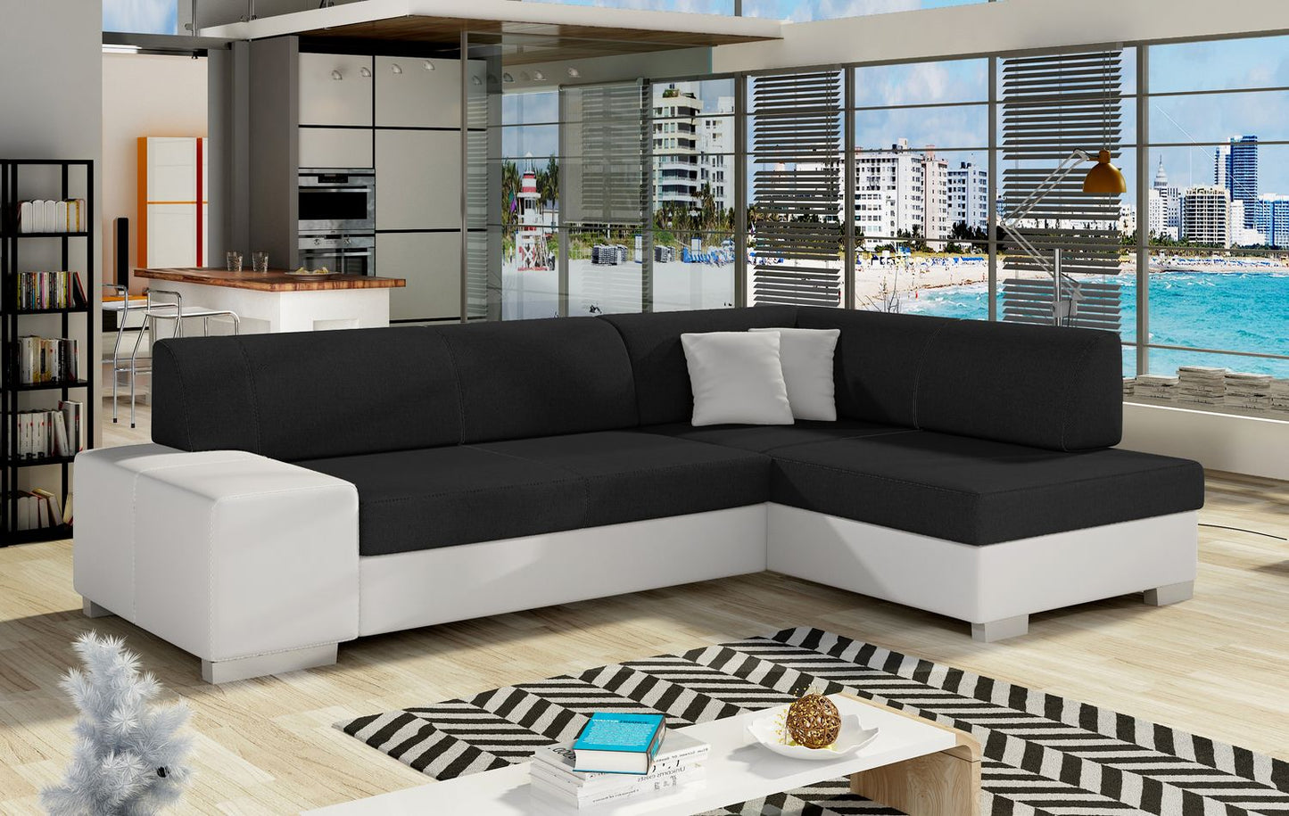 Corner Sleeper Sofa Salisbury 16 | size: Width: 268cm, Height: 73cm, Depth: 167cm | color: Sawana/Soft | image: 1 | variant: 1016619